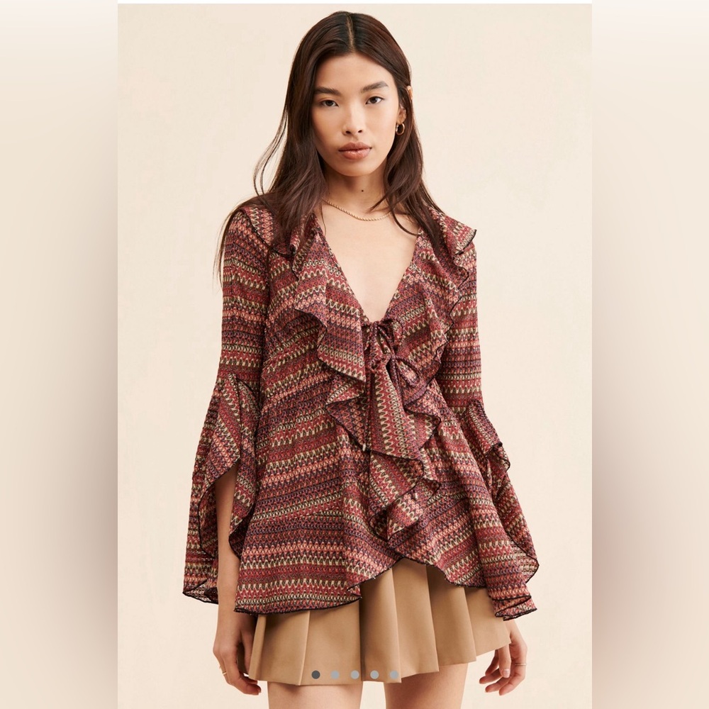 Free People Palma Ruffle top size s